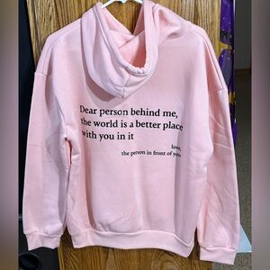 Dear person behind me Pink Graphic Hoodie
